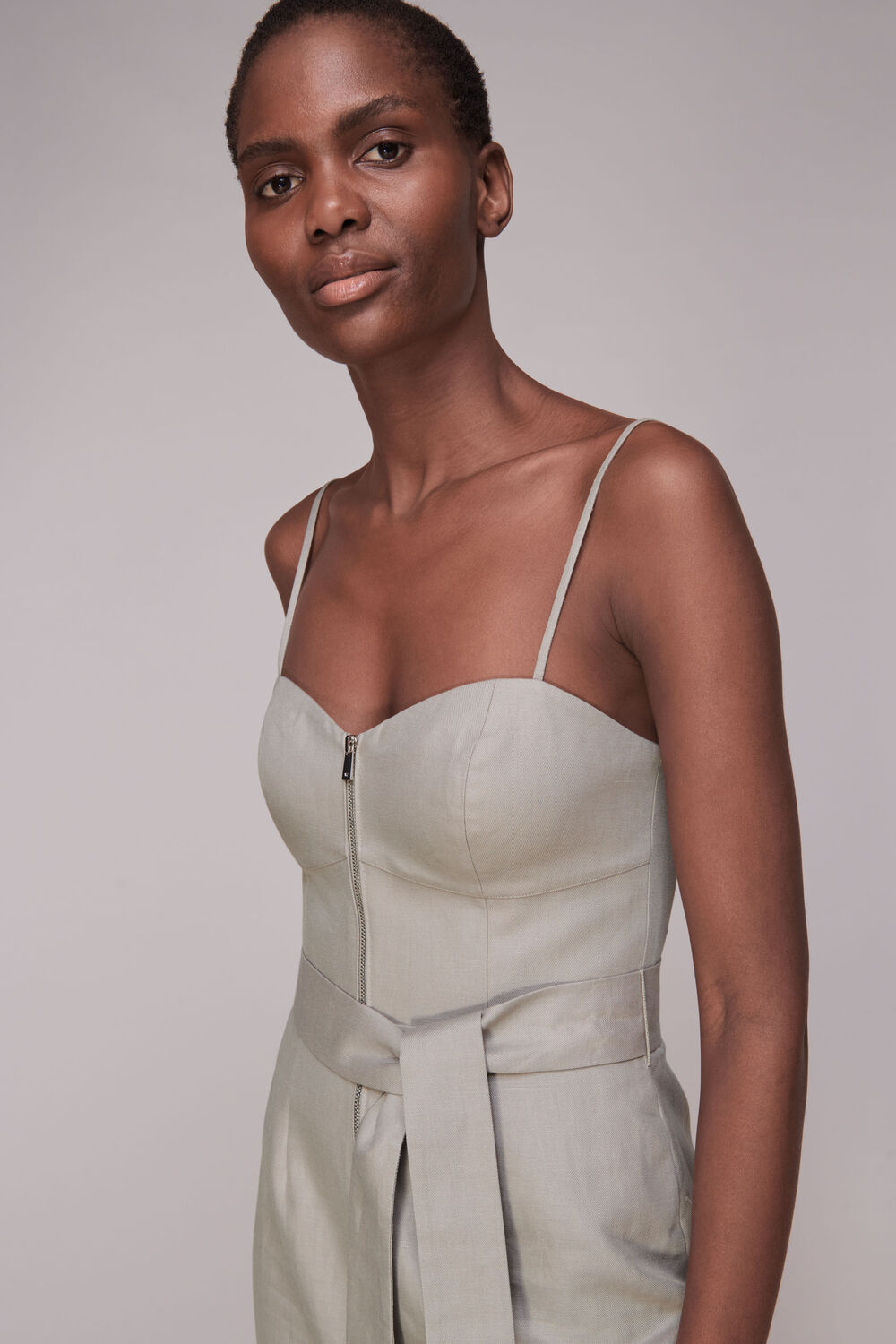 Zip Front Cami Dress
