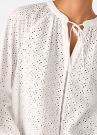 Broderie V Neck Blouse