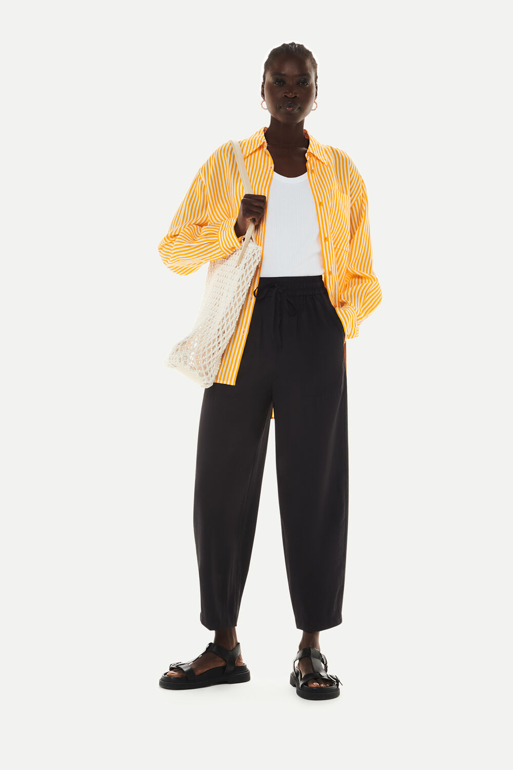 Black Tie Waist Nicola Trouser