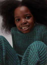 Rib Knit Marl High Neck
