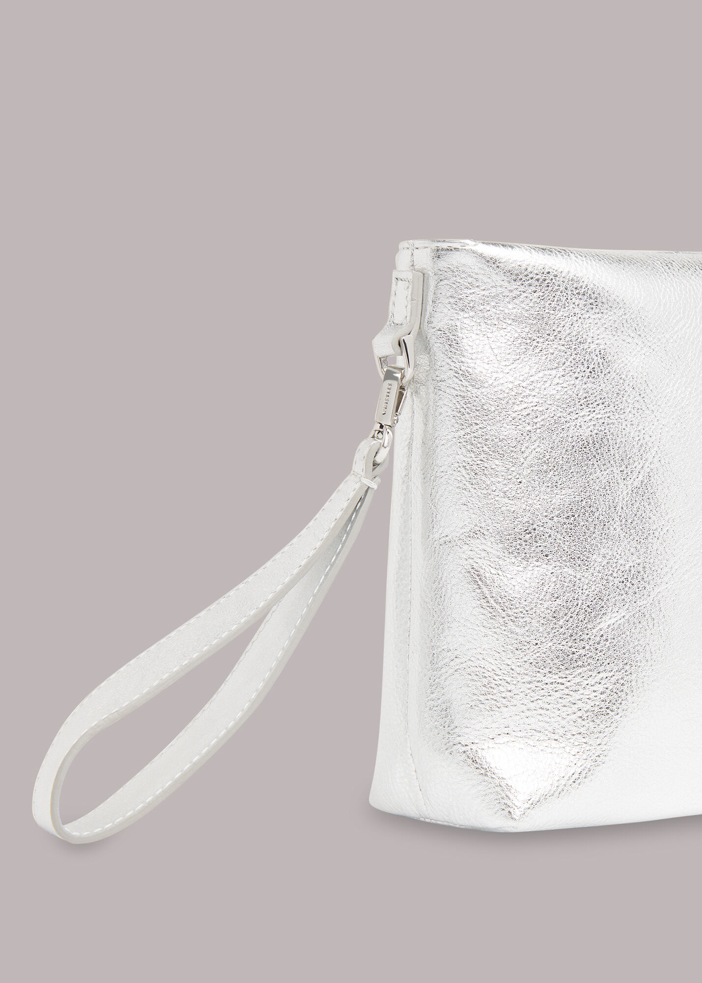 Whistles silver clutch online