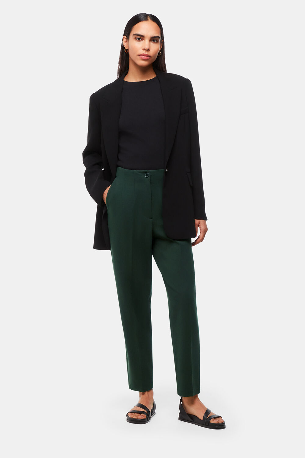 Dark Green Lila Ponte Trouser