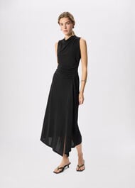 Ruched Halter Jersey Dress