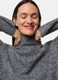 Wool Fleck Funnel Neck Knit