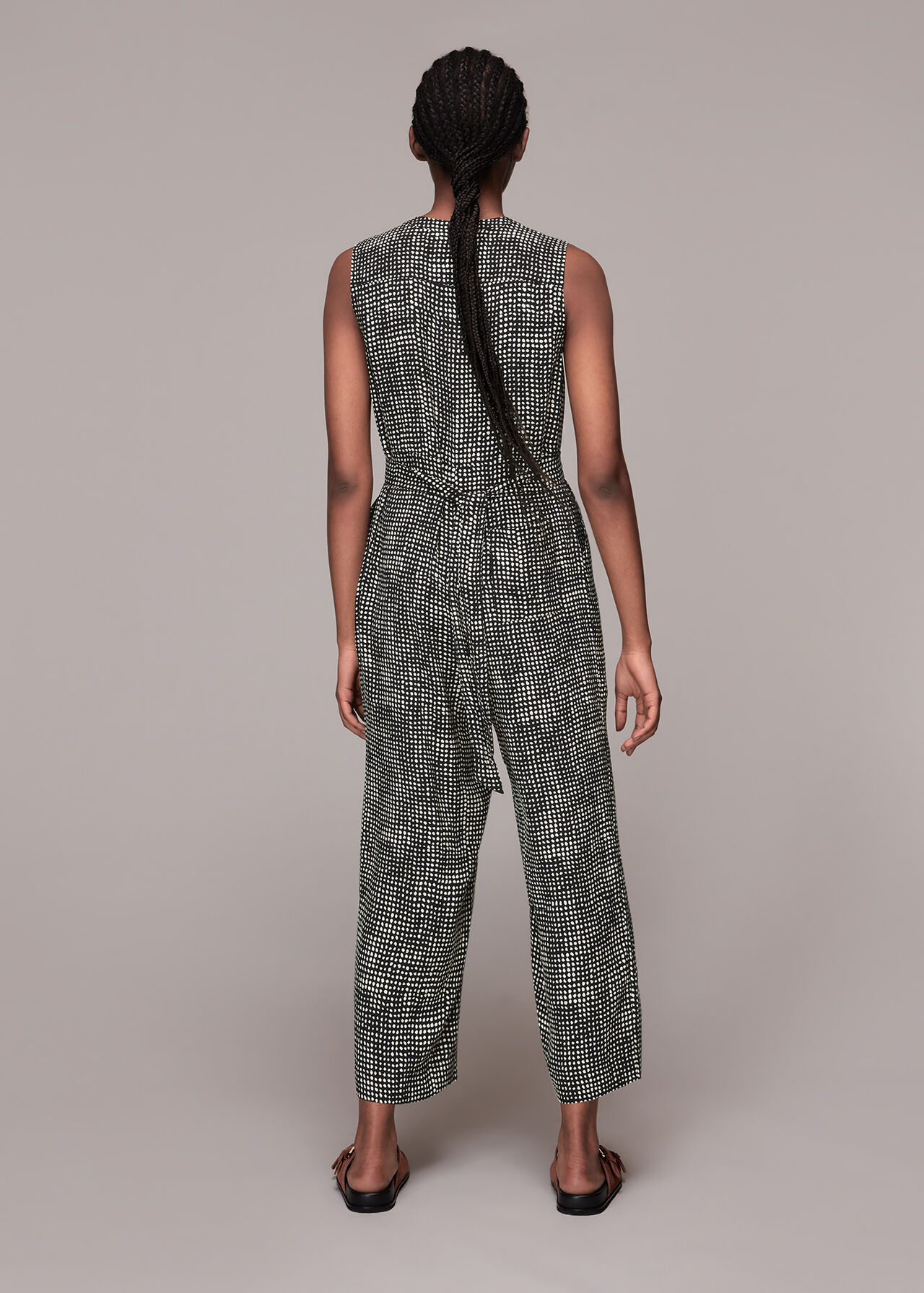 Josie Spotted Check Jumpsuit
