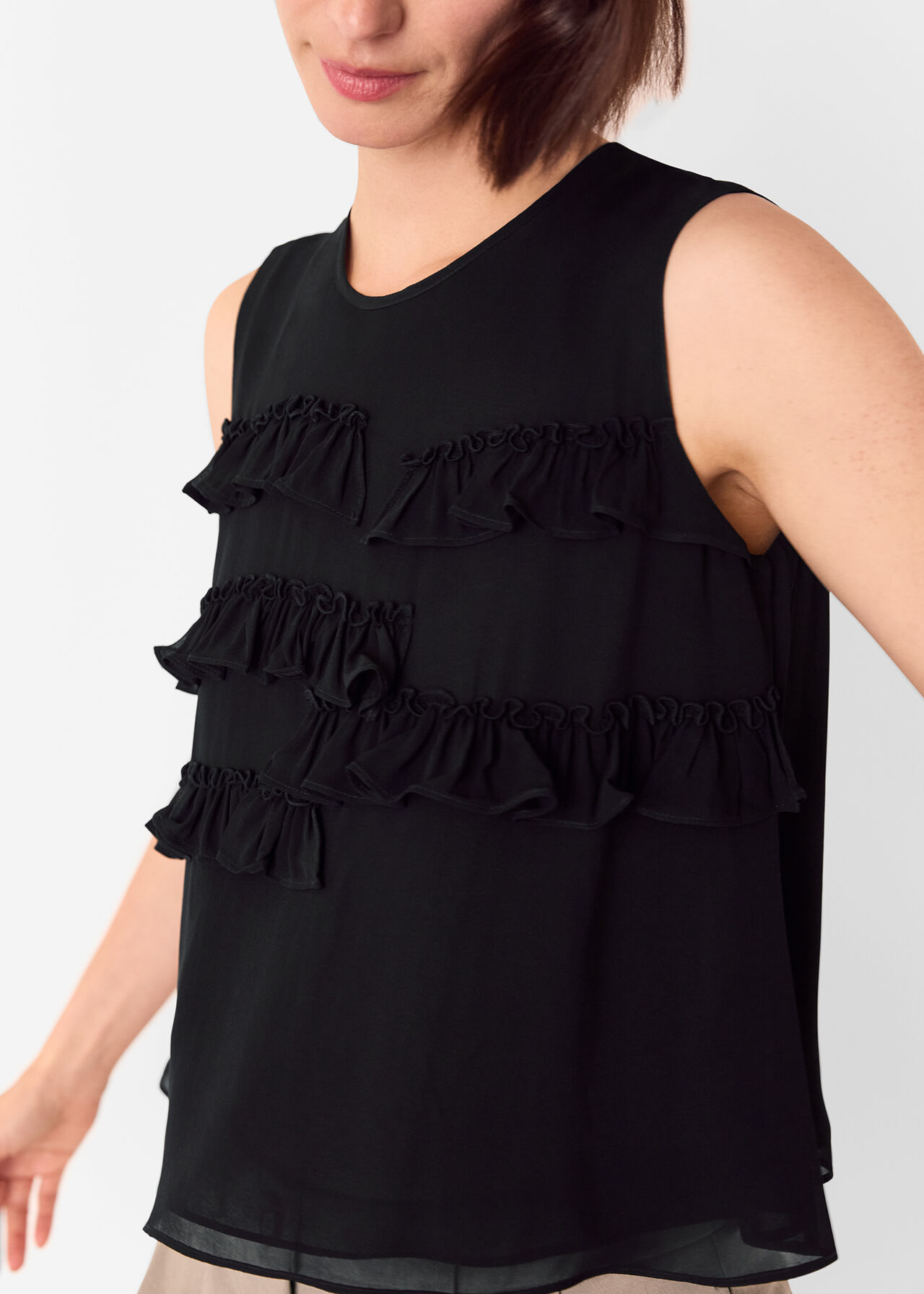 Frill Sleeveless Top