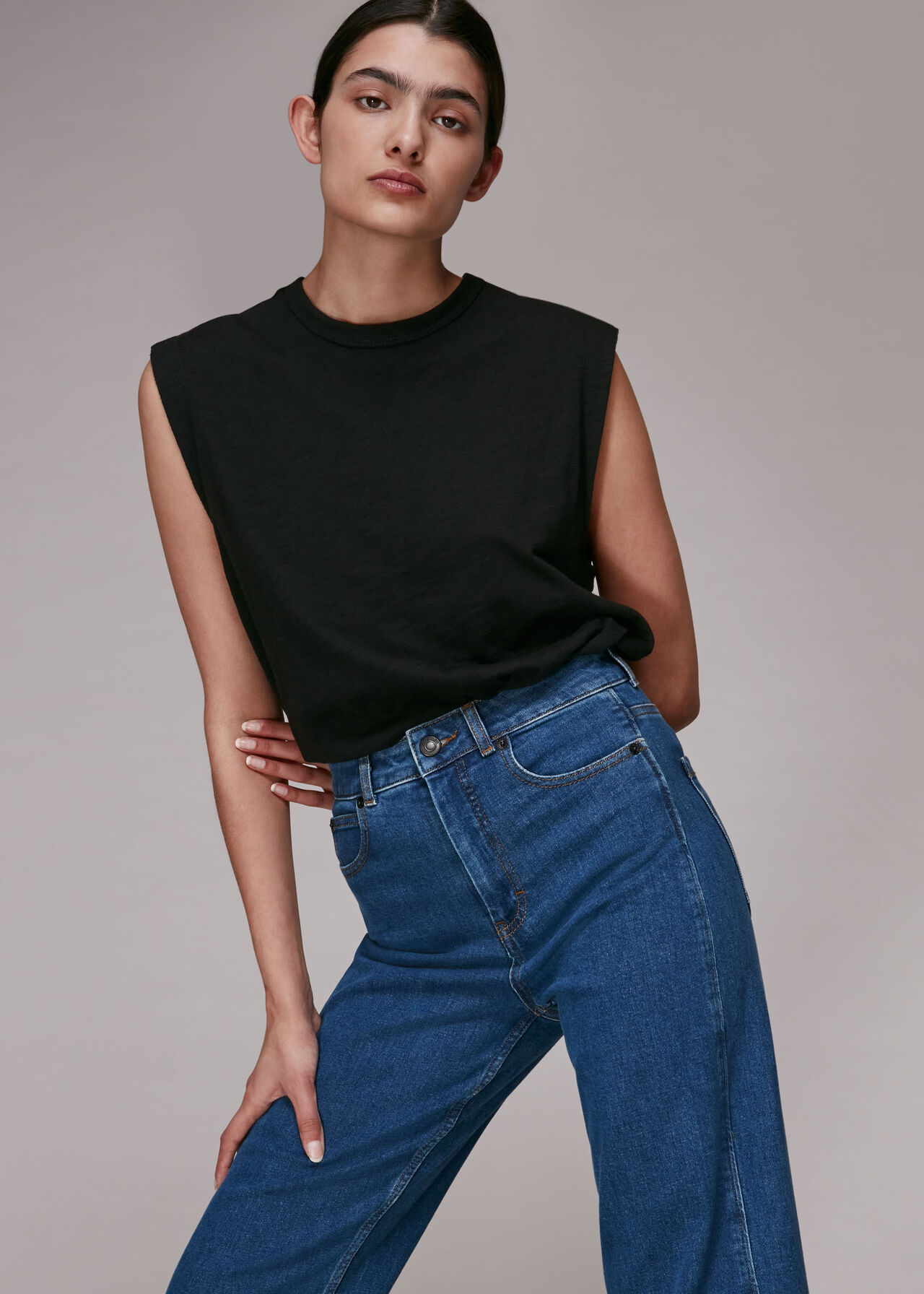 Stretch Barrel Leg Jean