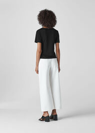Cupro Wrap Front Top Black