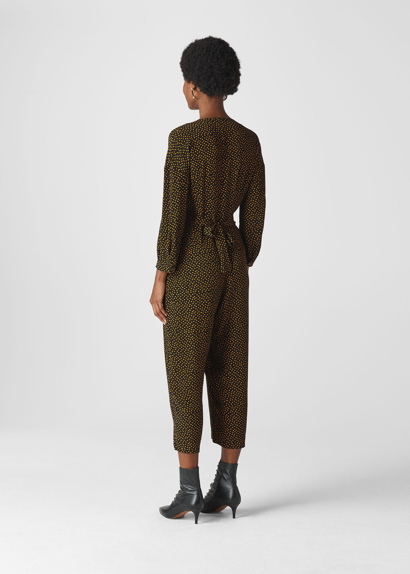 Yellow/Multi Confetti Heart Tie Jumpsuit WHISTLES