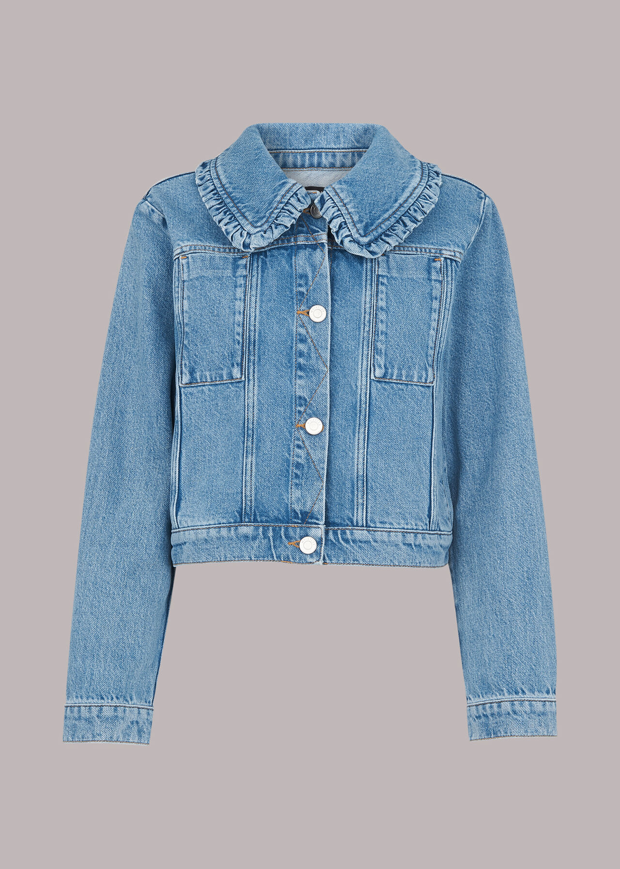 Collar Detail Denim Jacket