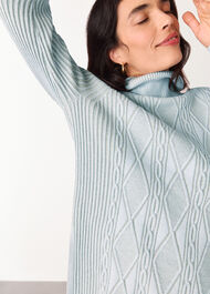 Aoife Fine Cable Roll Neck