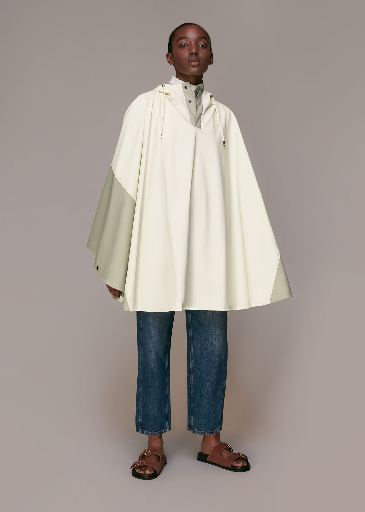 定価5.5万 タグ付✨️Heve rever cape coat ホワイト Ivory Rains Cape | WHISTLES | Whistles US |