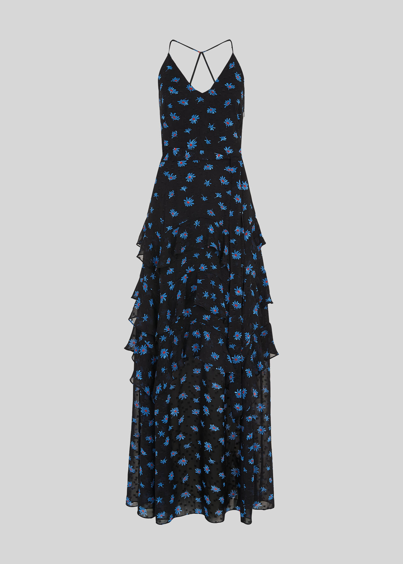 Black/Multi Milla Daisy Maxi Dress | WHISTLES | Whistles US