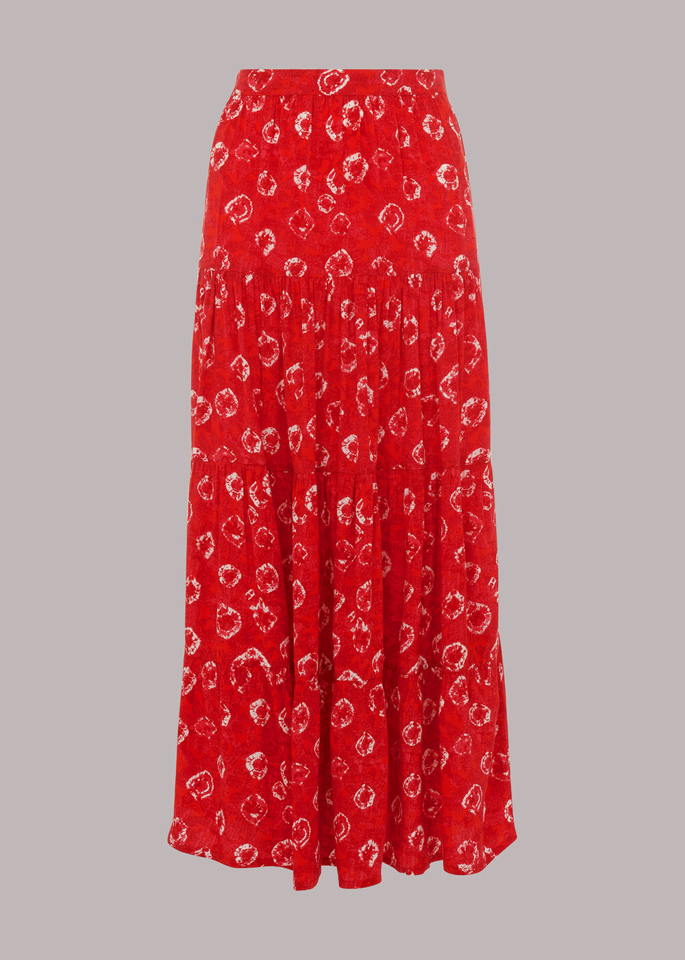 Tie Dye Floral Tiered Skirt