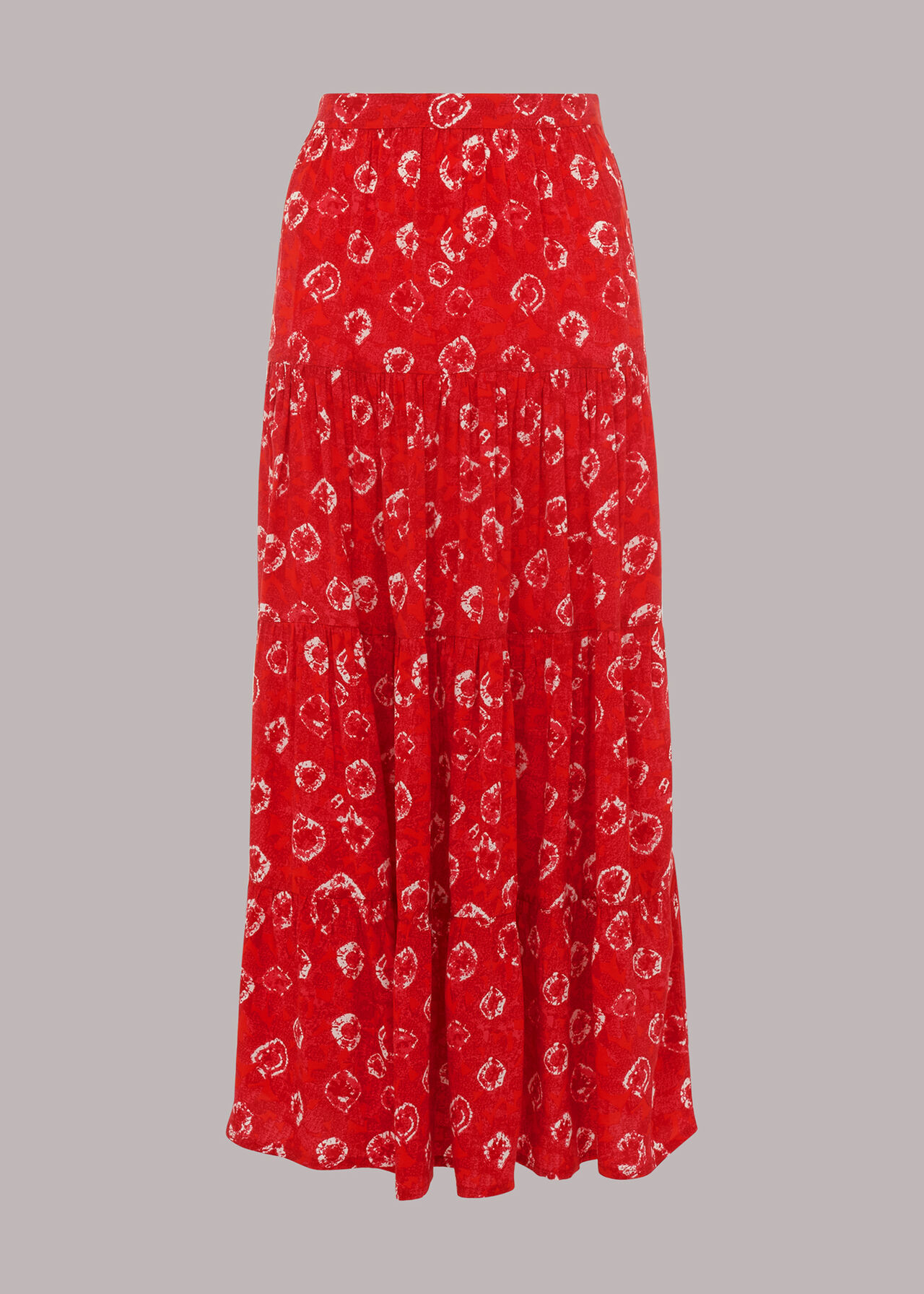 Tie Dye Floral Tiered Skirt