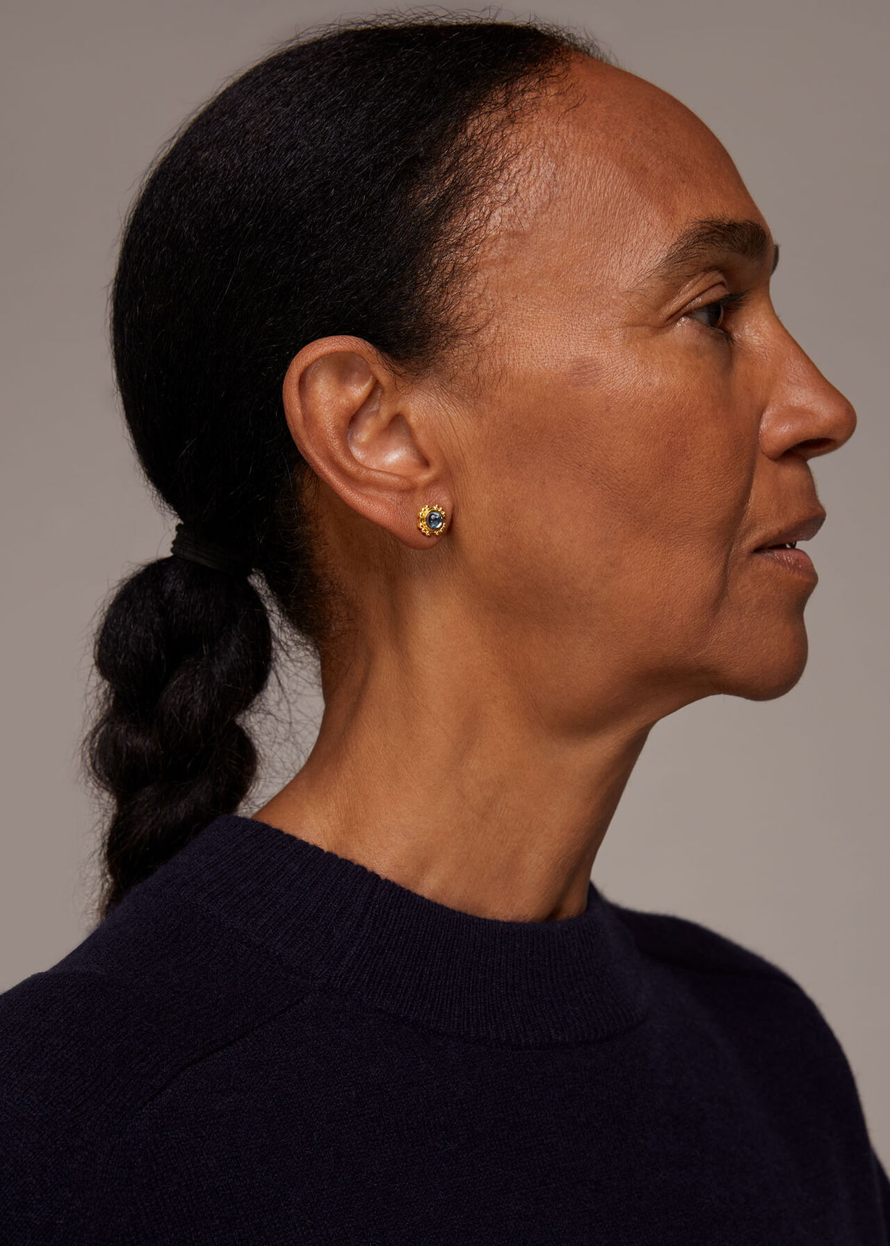 Mini Stud Gem Earring