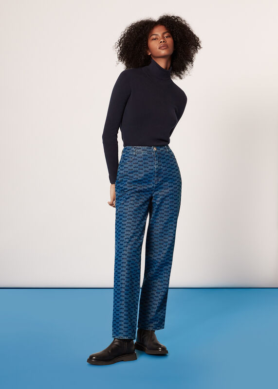 Tangle Check Denim Trouser