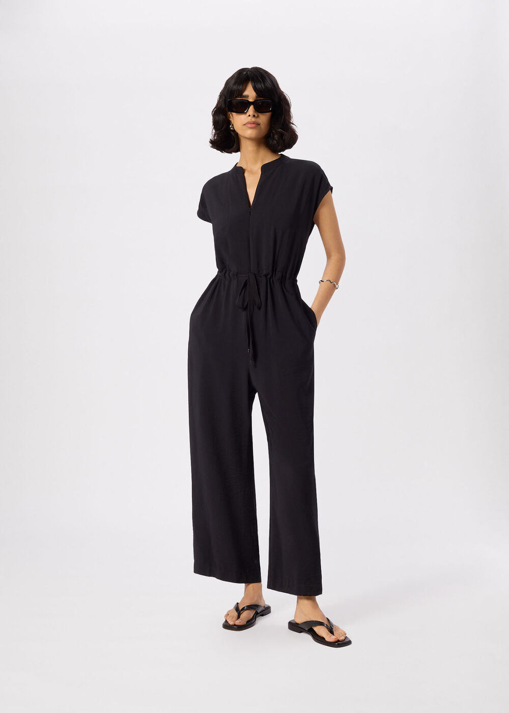 Sleeveless Drawstring Jumpsuit
