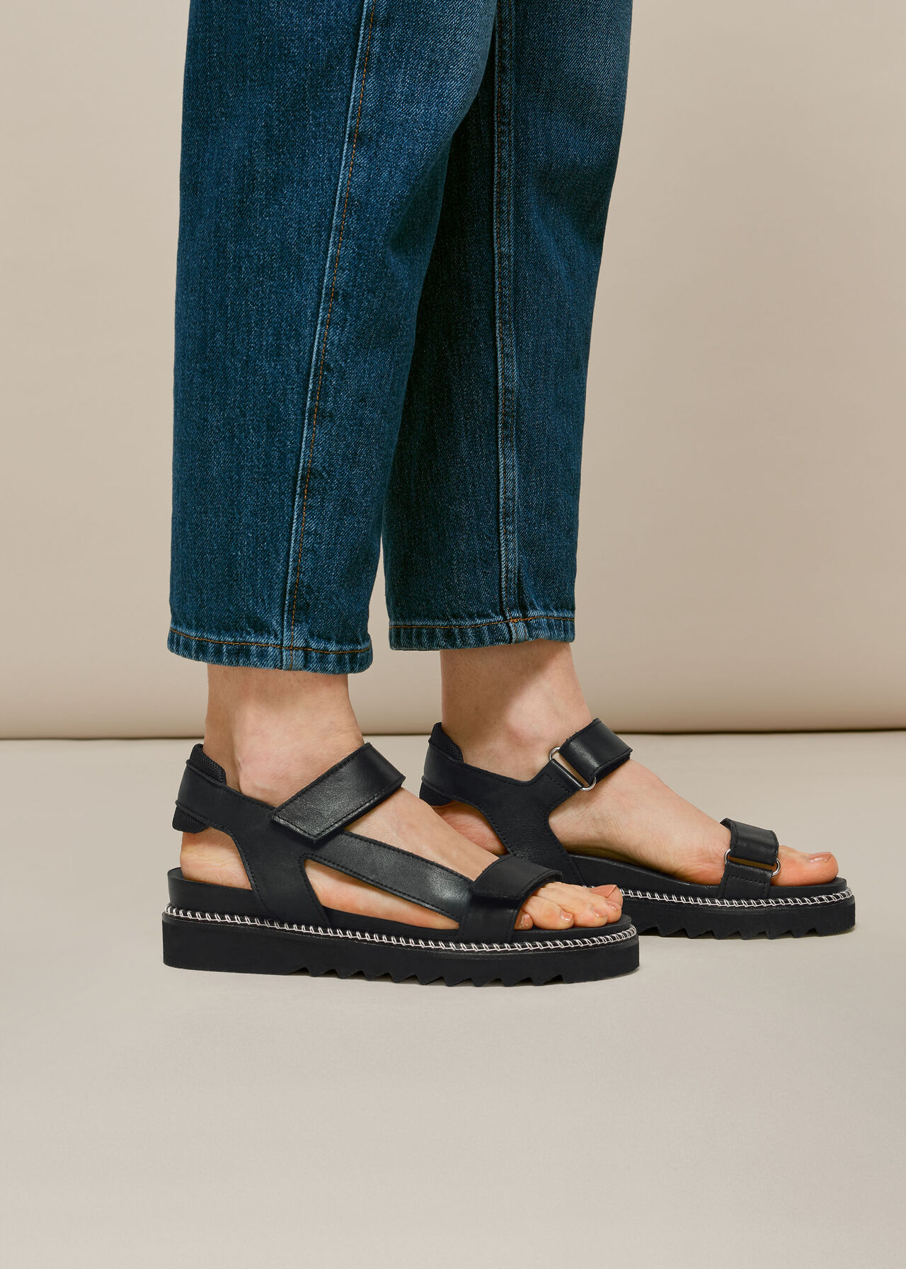 Noah Sporty Velcro Sandal Black