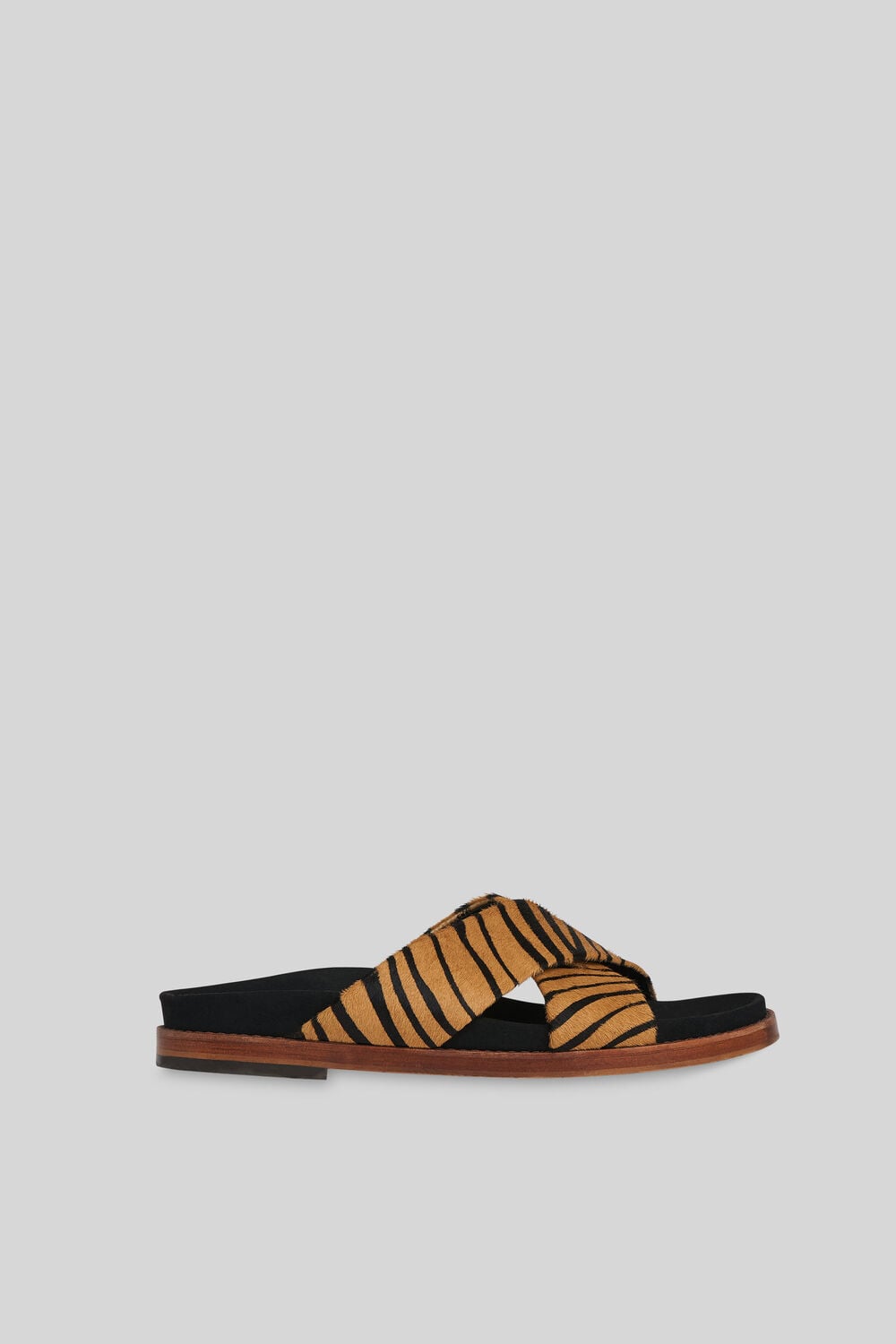 Hester Cross Strap Slider Zebra Print