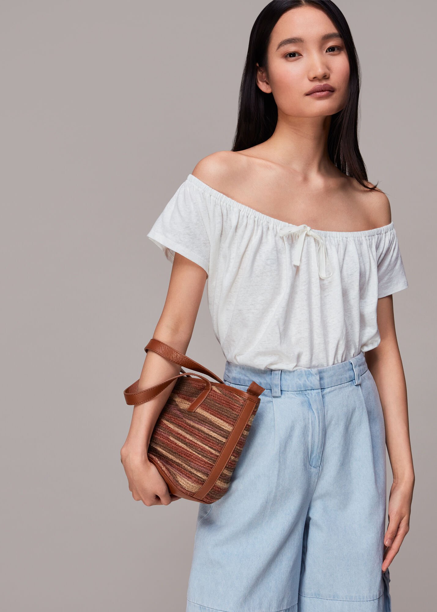 White bardot deals blouse