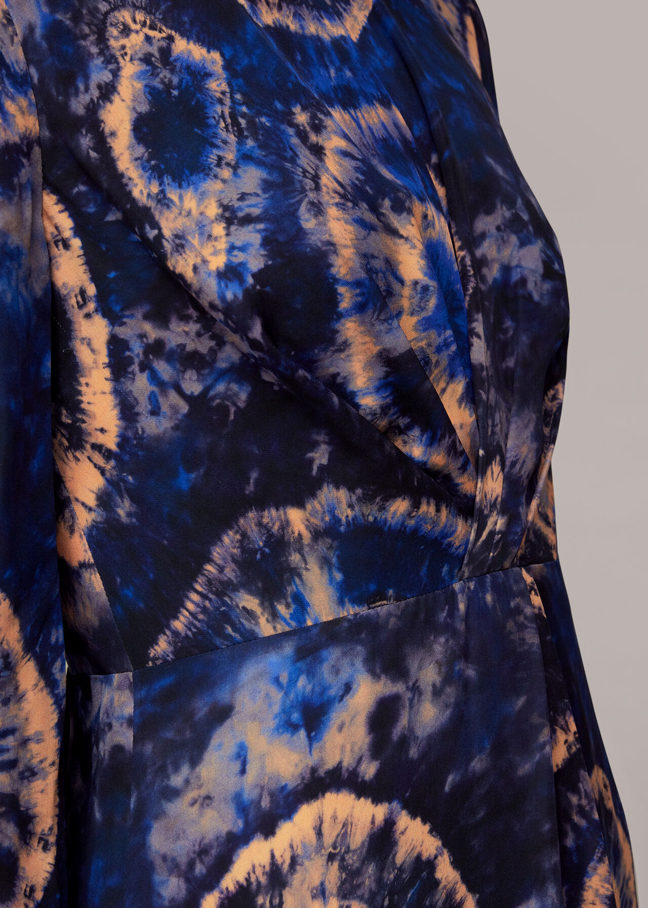 Elena Tie Dye Silk Midi Dress