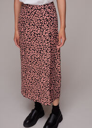 Fuzzy Leopard Wrap Skirt