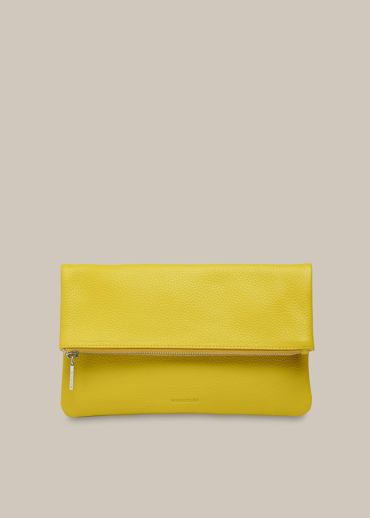 Leather Foldover Clutch