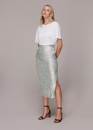 Sequin Column Skirt