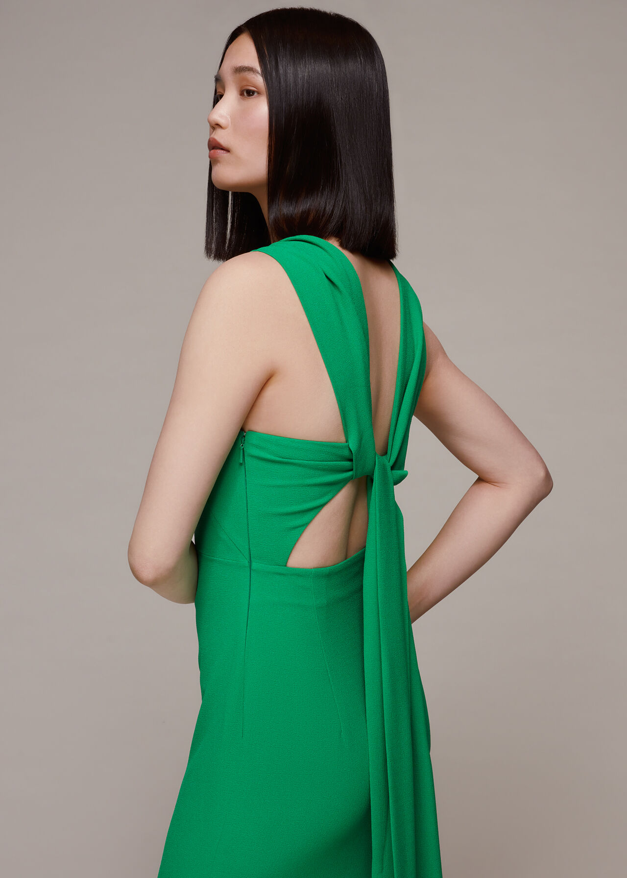 Tie Back Maxi Dress Green