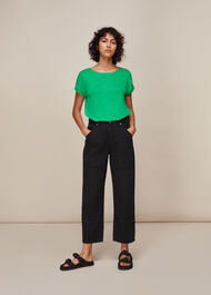 Relaxed Linen Tshirt Green