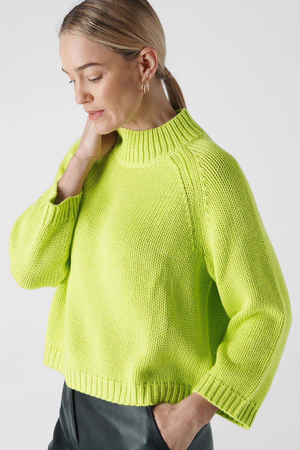 Chunky Alpaca Mix Knit Yellow