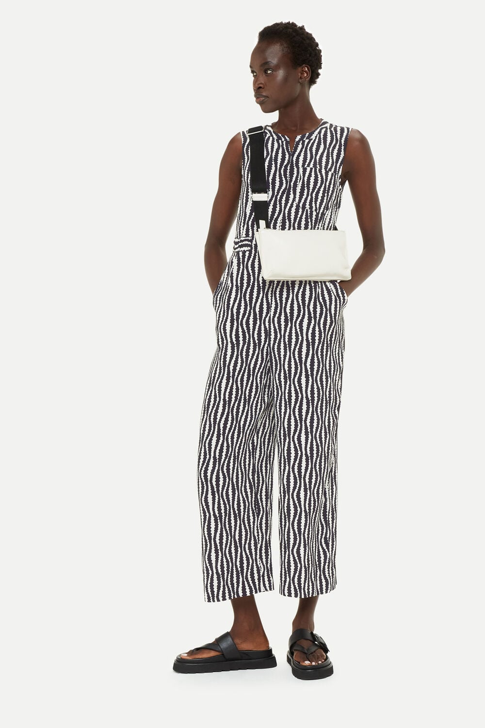 Black Optical Rope Josie Jumpsuit