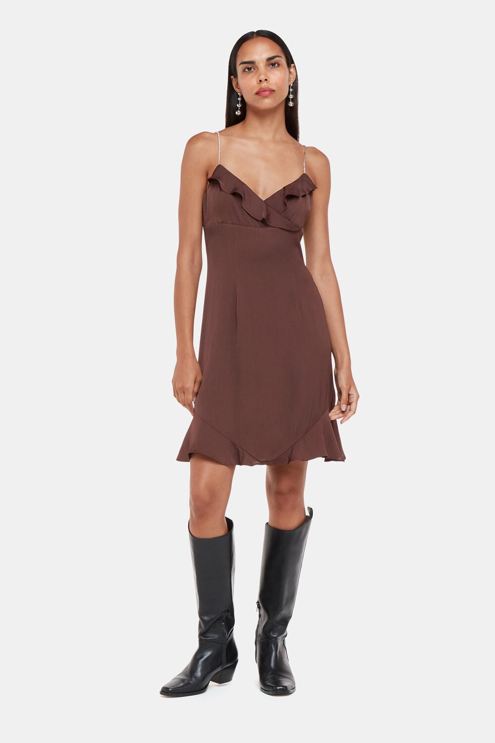 Diamante Detail Slip Dress
