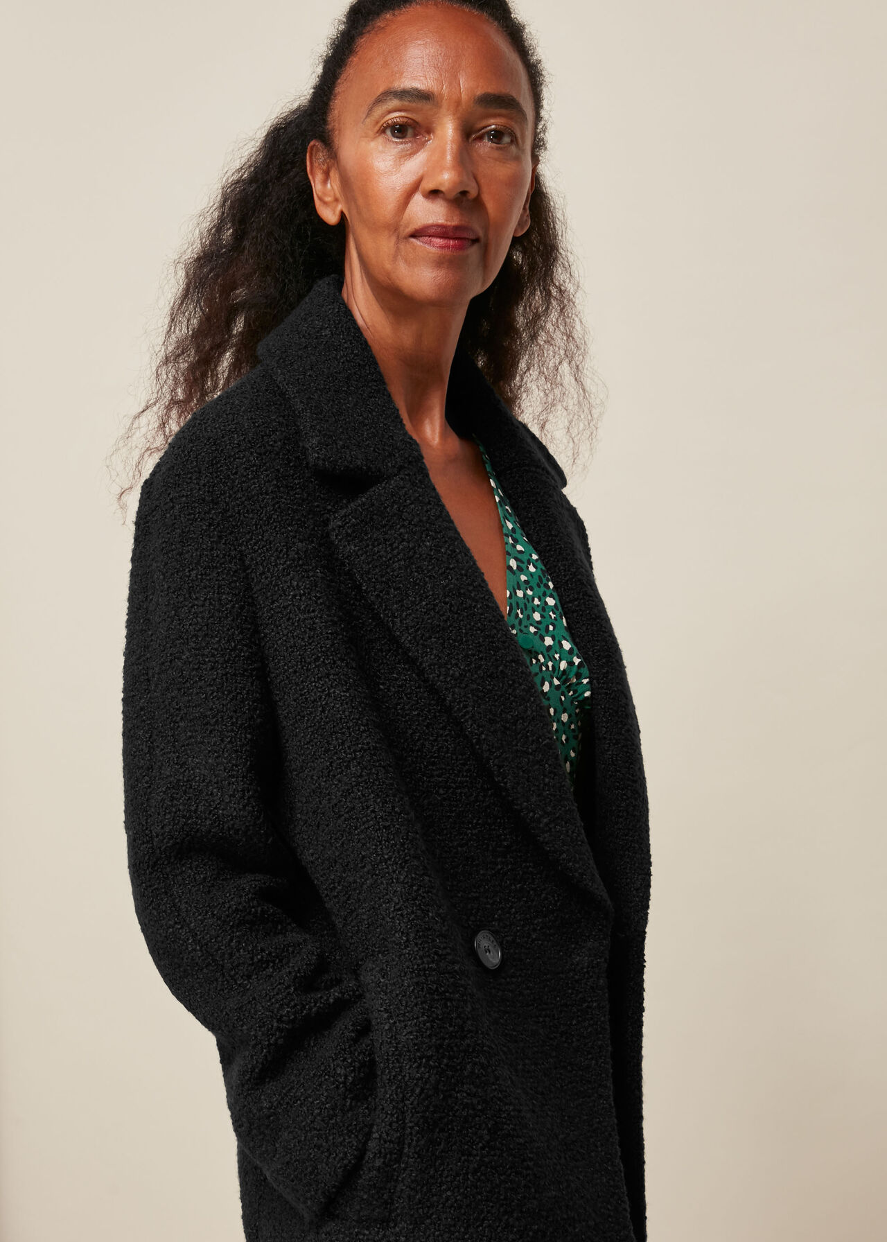 Boucle Double Breasted Coat