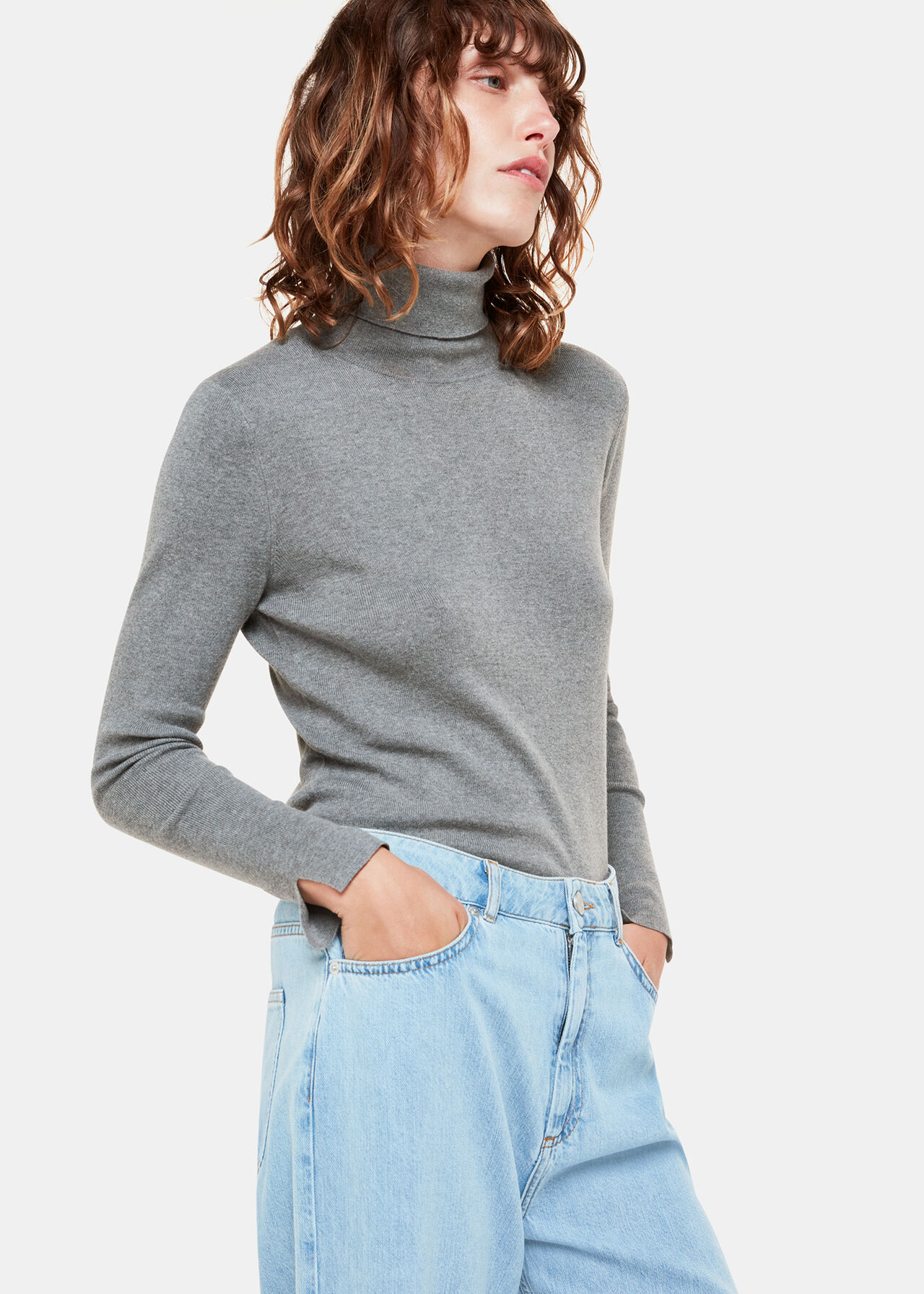 Maja Knitted Polo Neck Knit