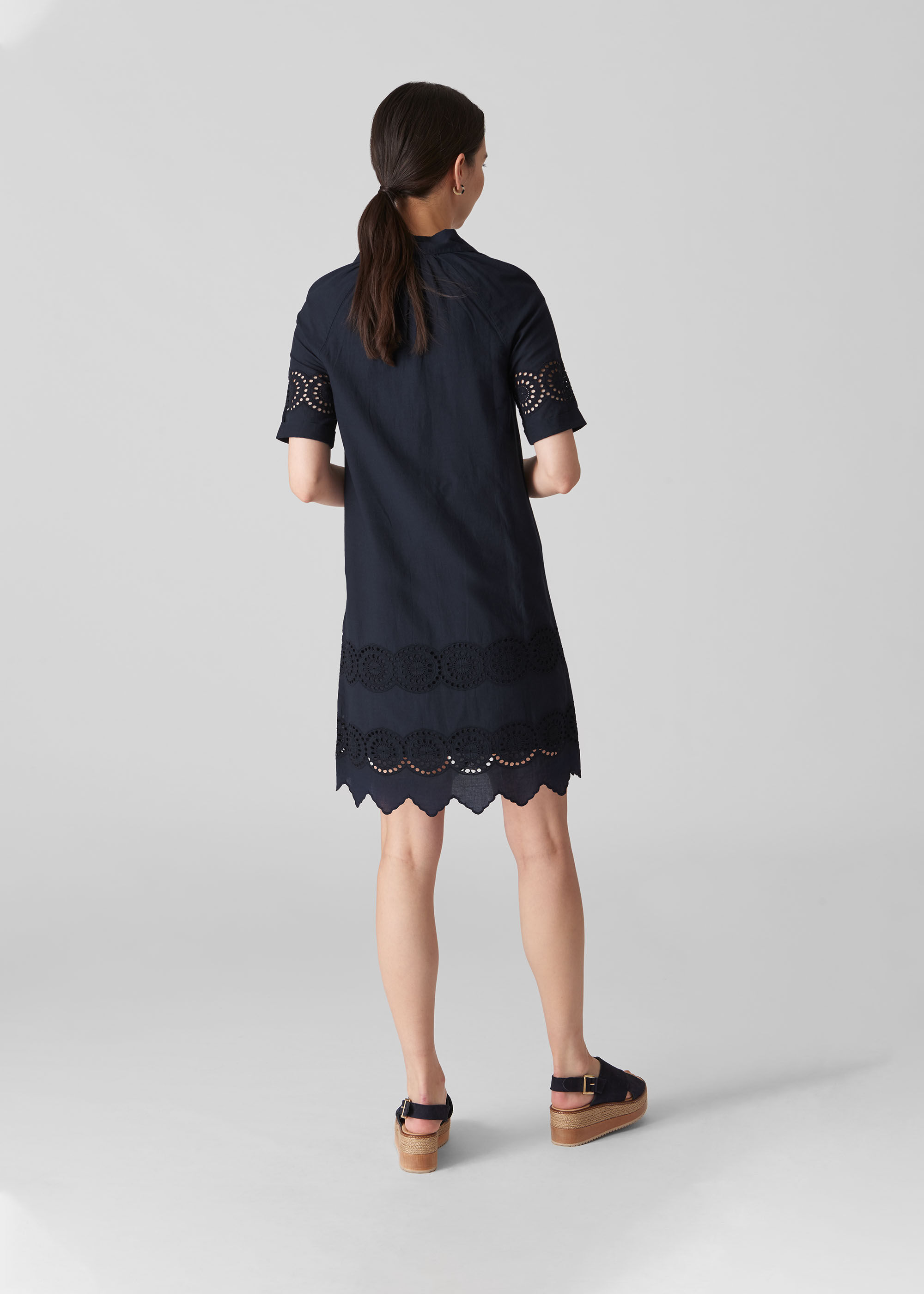 Broderie shirt dress on sale