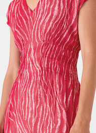 Zebra Texture Midi Dress
