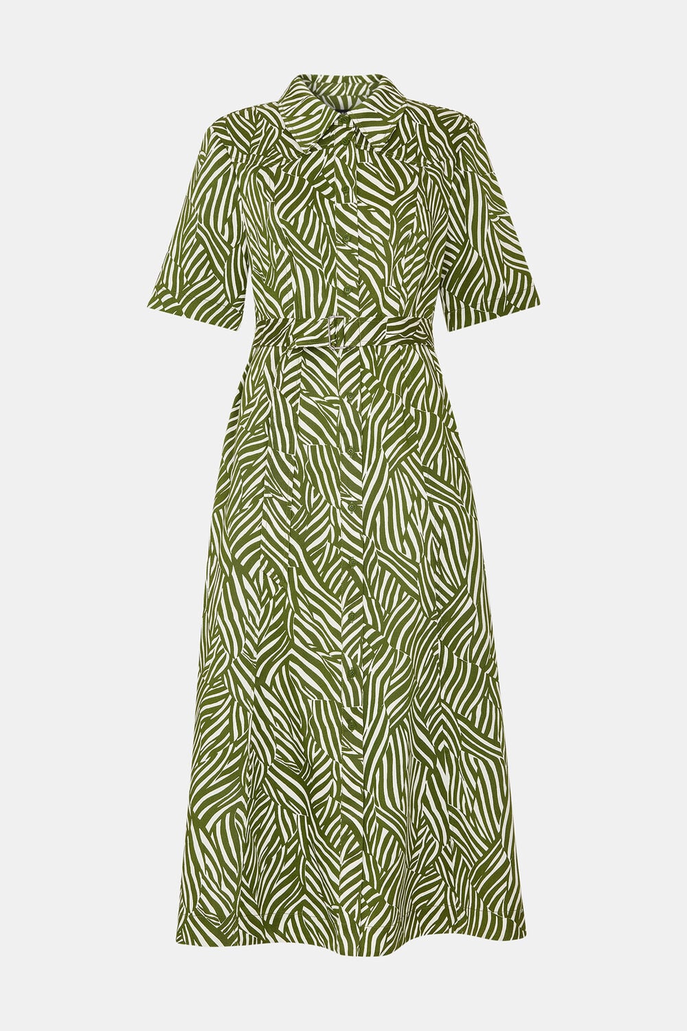 Linear Leaf Midi Dress
