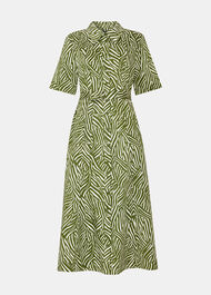 Linear Leaf Midi Dress