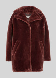 Faux Fur Cocoon Coat