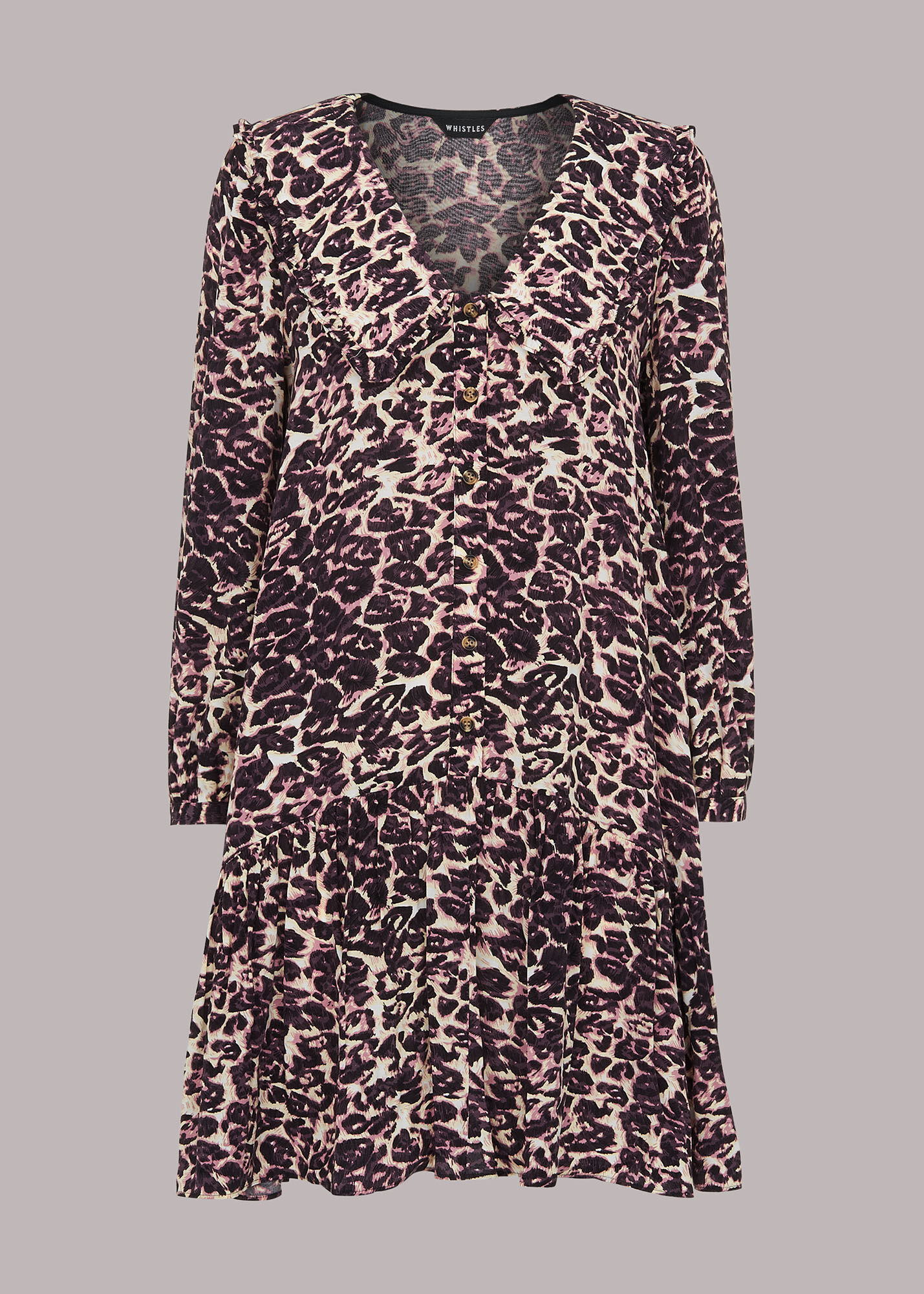 Leopard collar dress top