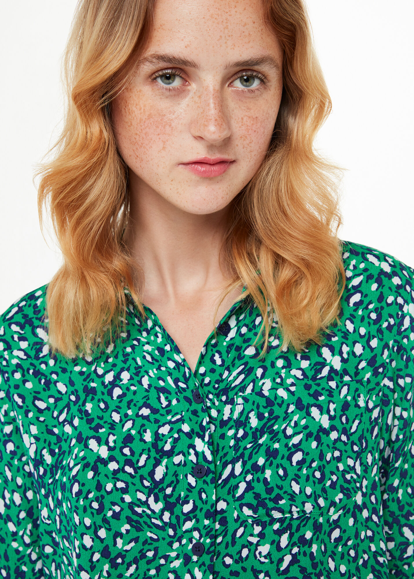 Whistles Vibrant Green Leopard Print Shirt Shop Now Whistles UK