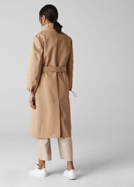 Minimal Gathered Collar Trench Neutral