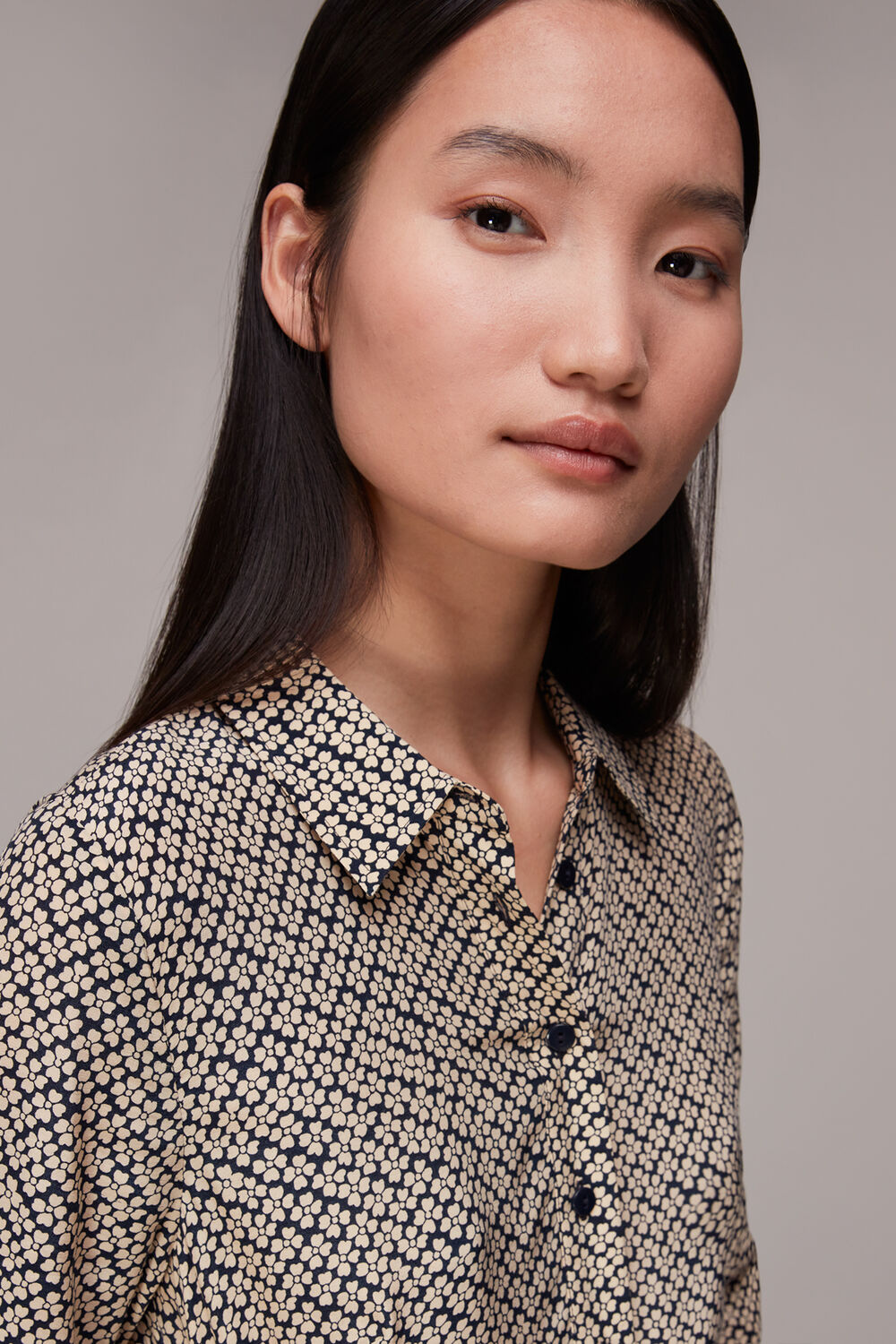Clover Print Shirt Dress
