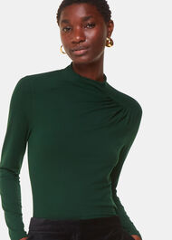 Ruched Front Detail Jersey Top