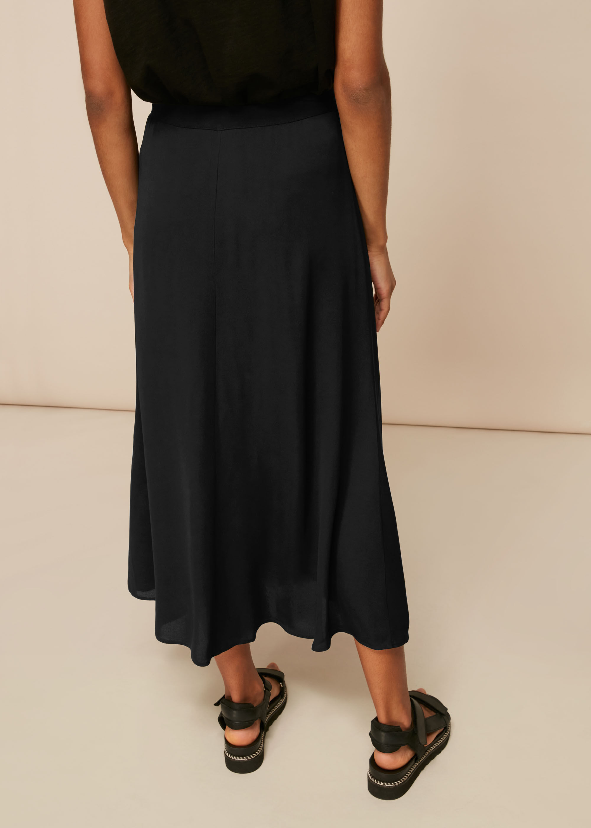 Black Button Front Skirt | WHISTLES | Whistles UK |