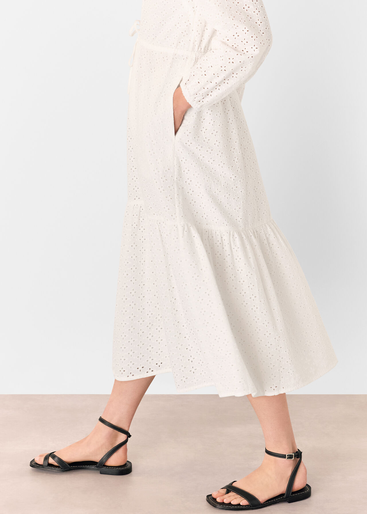 Broderie Midi Dress