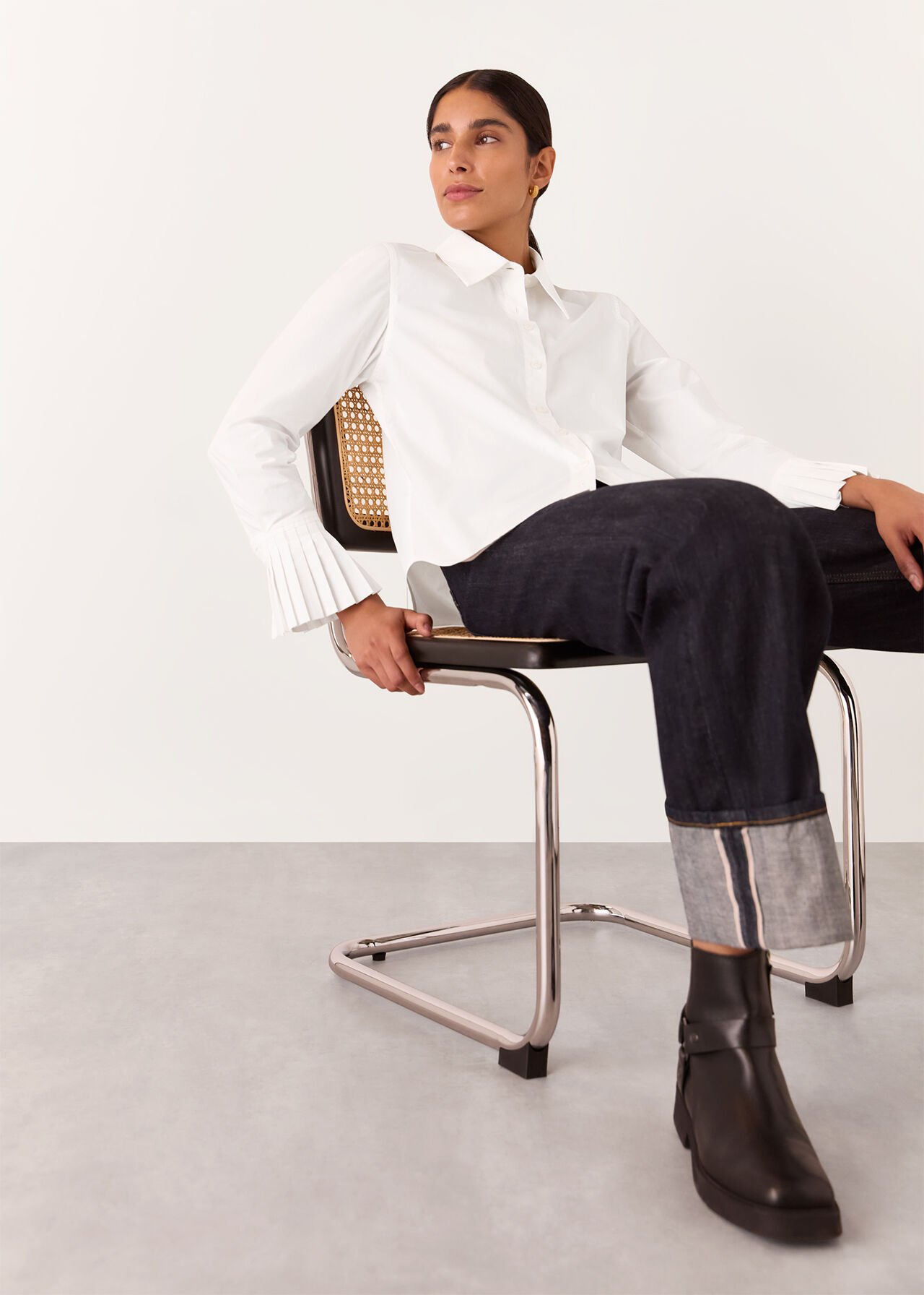 Marcy Pleated Cuff Shirt