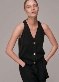 Knitted Button Through Vest